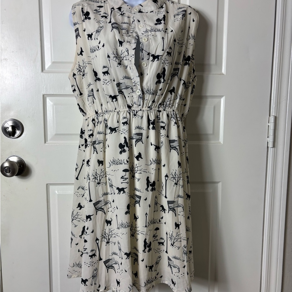 Paper plane London large / xl park print dress